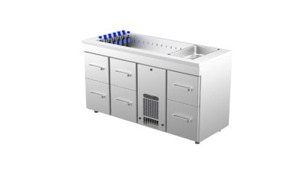 Cold counter with basin PAB 1606
